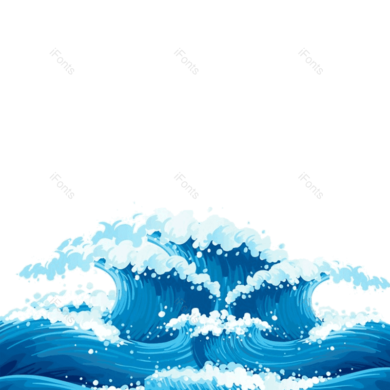 蓝色图片,海洋元素,水效果PNG,波浪免抠素材